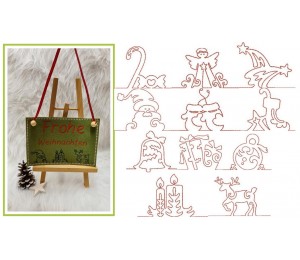 Stickserie - Motivborte Weihnachten E2E